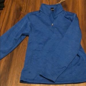 Blue fleece pullover